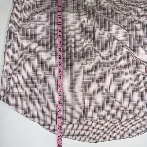 Sid Mashburn Button Down Shirt Tan Cotton Casual Preppy Lightweight Men Large - Picture 7 of 10